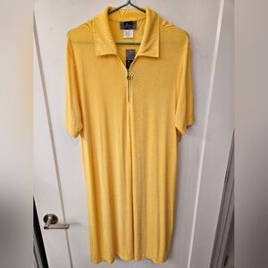 NWT - Slinky Brand Stretch Yellow Travel Dress - Size 1X